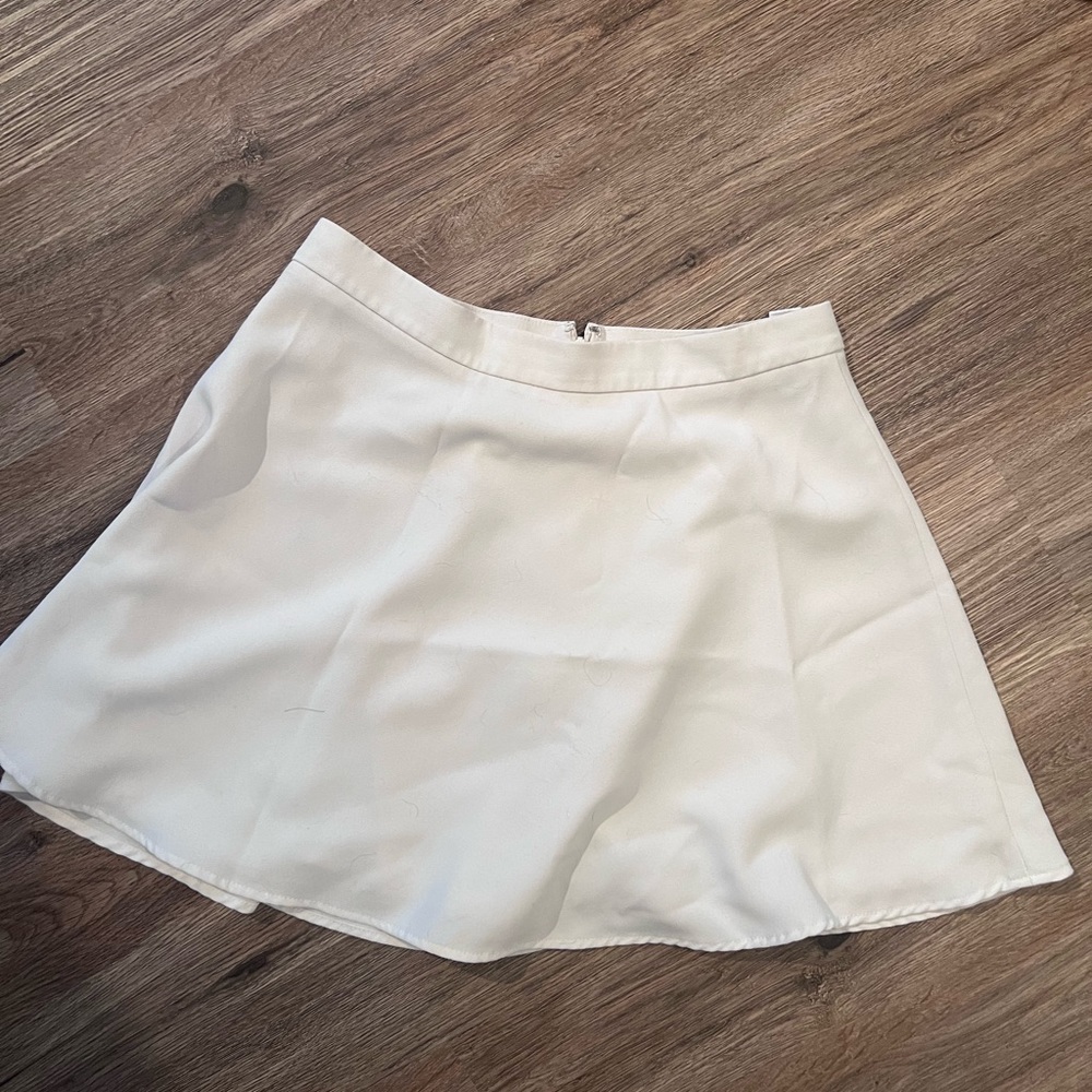 White skater skirt
